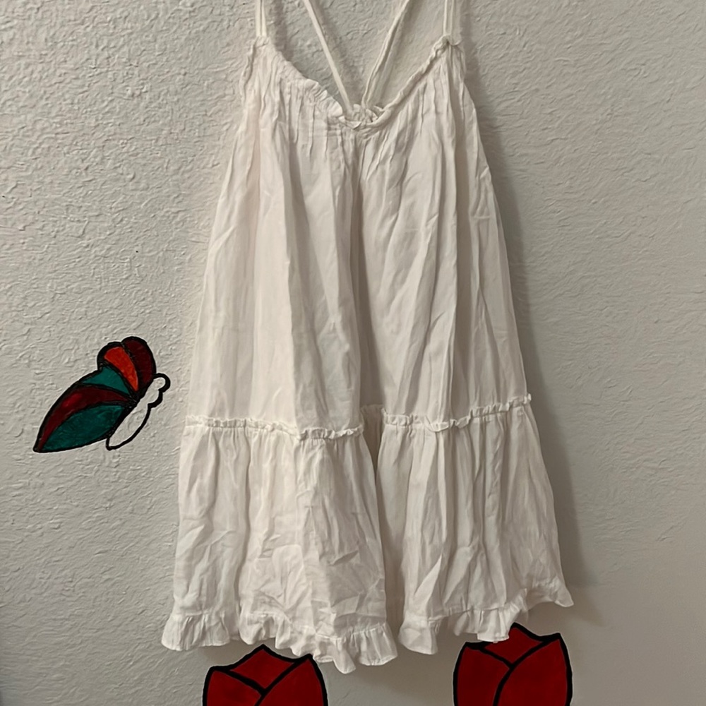 White summer dress, universal thread